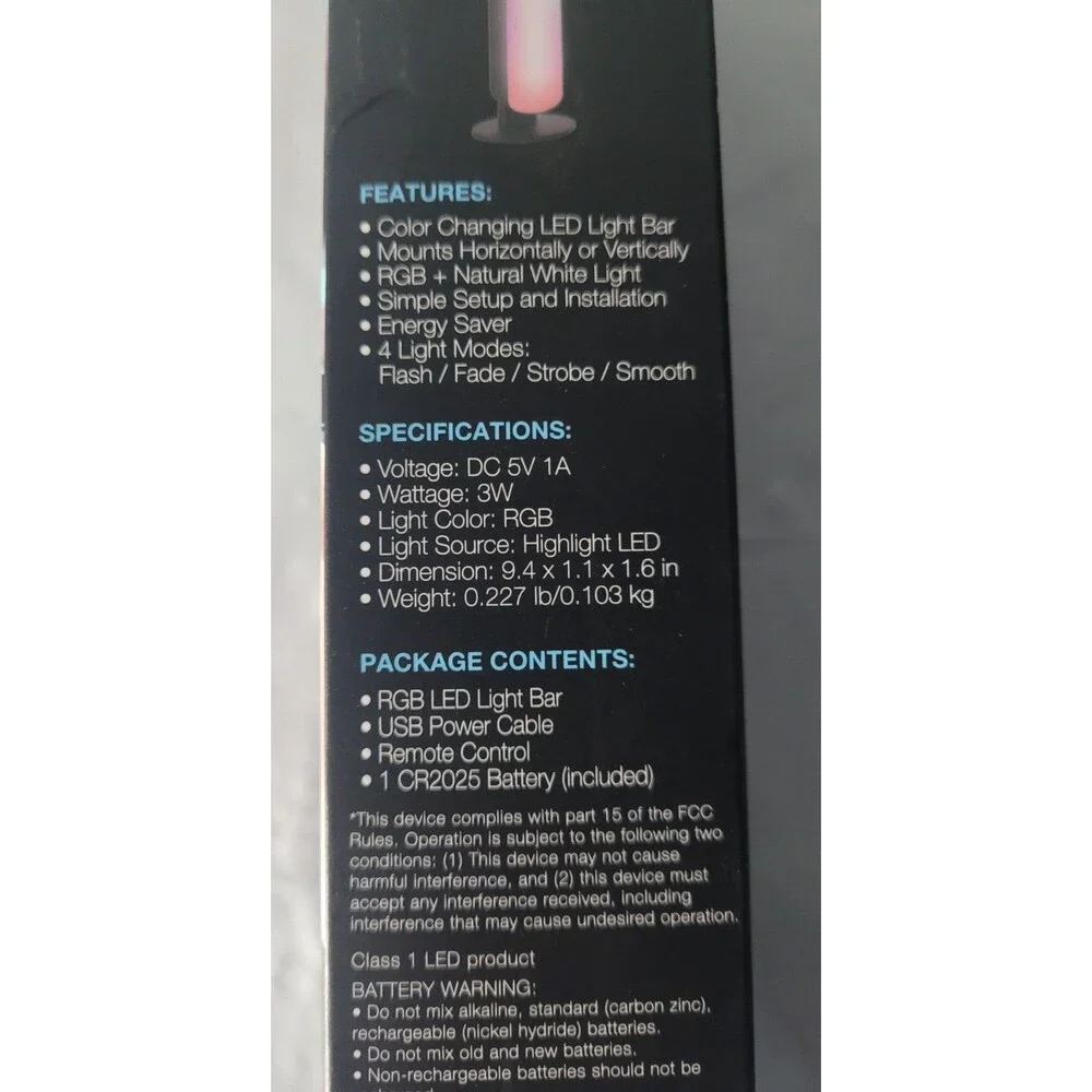 NEW Vibe Multicolor LED Light Bar & Remote Control + battery